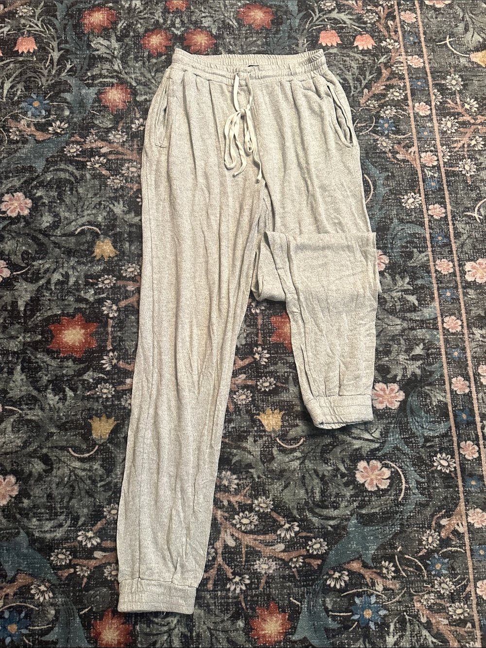 Brandy Melville Light Gray Drawstring Joggers